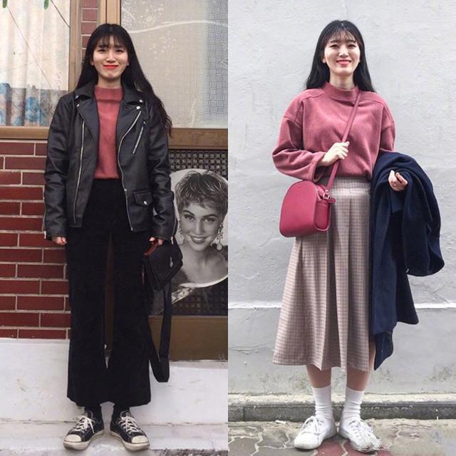 半高領毛衣 半身裙