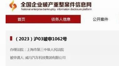 威馬汽車(chē)申請(qǐng)破產(chǎn)重整——曾經(jīng)的造車(chē)第一梯隊(duì)，燒光300多億